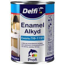 Емаль алкідна "ПФ-115П" Чорна ТМ "DELFI" 2,8кг