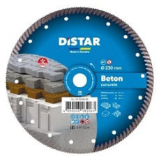 Диск алмазний 3D "Beton" Turbo Ø230x2,6x9x22,23мм для бетону ТМ "DISTAR"