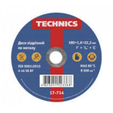 Диск по металу Ø180х1,6х22,2мм відрізний ТМ "TECHNICS"