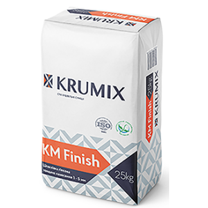 Шпаклівка гіпсова KM Finish фінішна ТМ "КРУМіКС" (КRUMIX) 25,0кг (пал. 1,125т)