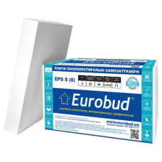 Пінопласт "ЕРS S(8)" 30х1000х1000мм ТМ "EUROBUD" (пак. 0,6м³ / 20 шт)