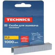 Скоби для степлеру 11,3х12мм посилені (пак. 1000шт) ТМ "TECHNICS"