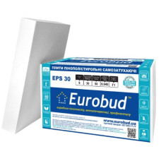 Пінопласт "ЕРS-30" 50х1000х1000мм ТМ "EUROBUD" (пак. 0,6м³ / 12 шт)